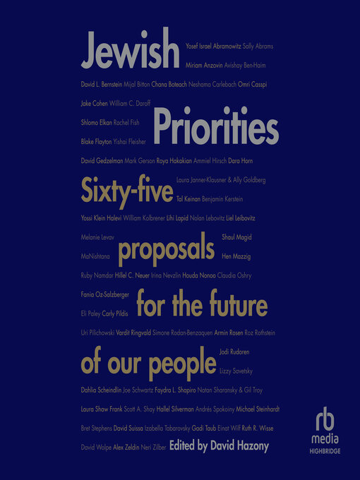 Title details for Jewish Priorities by David Hazony - Wait list